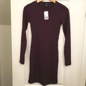 Forever 21 burgundy long sleeve sweater dress